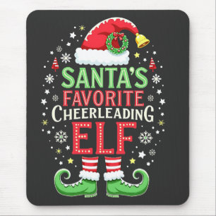 Santa's Favourite Cheerleading Elf Family Matching Mouse Pad