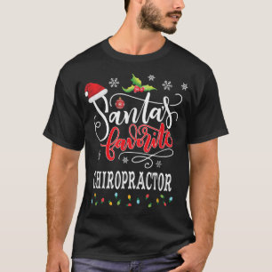 Santa's Favourite Chiropractor Funny Christmas Xma T-Shirt