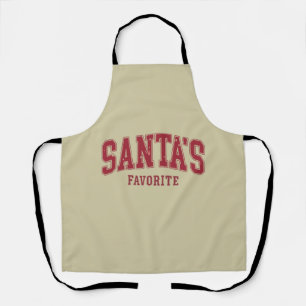 Santas Favourite Christmas Gift Funny Festive Xmas Apron
