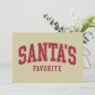 Santas Favourite Christmas Gift Funny Festive Xmas Holiday Card