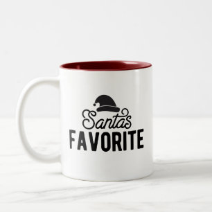 Santa's Favourite Christmas Two-Tone Coffee Mug