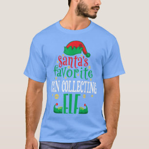 Santas Favourite Coin Collecting Elf Christmas Mat T-Shirt