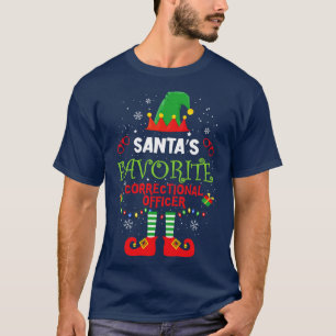Santas Favourite Correctional Officer Elf Family C T-Shirt