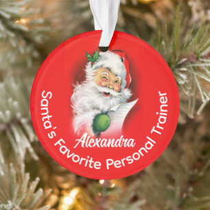 Santa's Favourite Custom Personalised Job Career Ornament