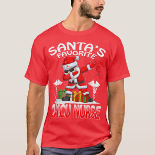 Santas Favourite CVICU Nurse Christmas Matching Co T-Shirt