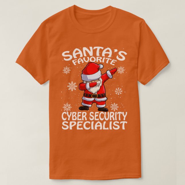 Santas Favourite Cyber Security Specialist Christm T-Shirt (Design Front)