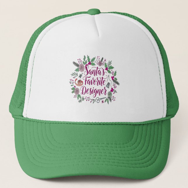 Santa's favourite designer Christmas sewing gift i Trucker Hat (Front)