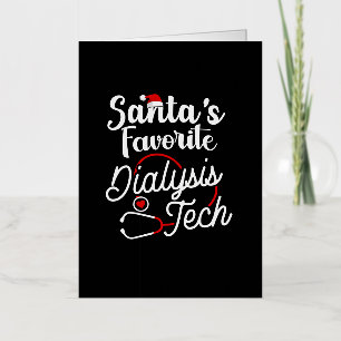 Santa's Favourite Dialysis Tech Foil Greeting Card