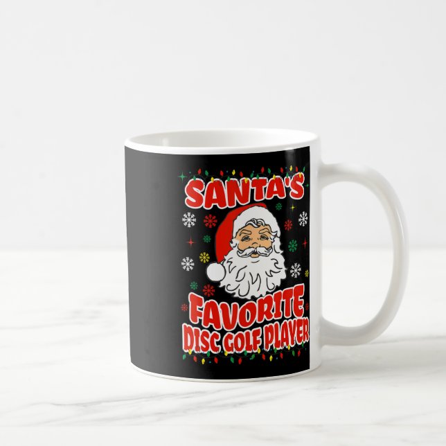 Santa's Favourite Disc Golf Player Christmas Holid Coffee Mug (Right)