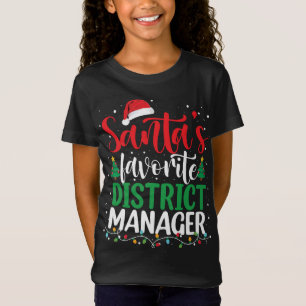 Santa's Favourite District Manager Christmas Santa T-Shirt