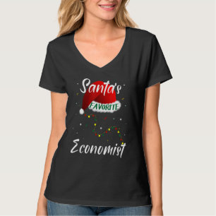 Santa's Favourite Economist Christmas Tree Matchin T-Shirt