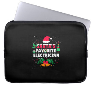 Santas Favourite Electrician Christmas Xmas Gift Laptop Sleeve
