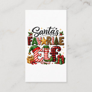 Santa's Favourite Elf Christmas Business Card
