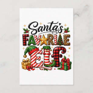 Santa's Favourite Elf Christmas Enclosure Card