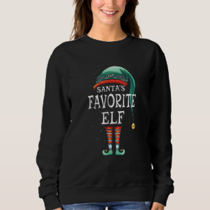 Santa's Favourite Elf Costume Matching Kids Girls  Sweatshirt