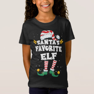 Santa's Favourite Elf Family Matching Christmas Pa T-Shirt
