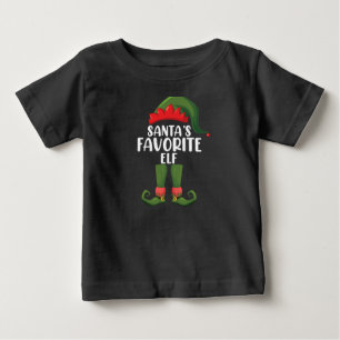 Santas Favourite Elf Matching Family Christmas Baby T-Shirt