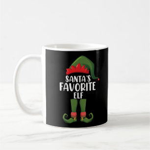 Santas Favourite Elf Matching Family Christmas Coffee Mug