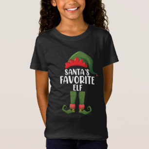 Santas Favourite Elf Matching Family Christmas T-Shirt
