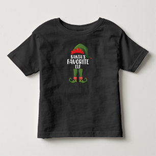 Santas Favourite Elf Matching Family Christmas Toddler T-Shirt