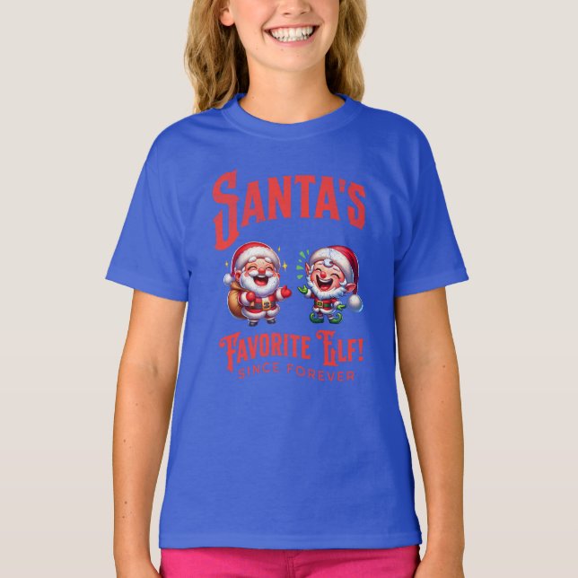 Santa's Favourite Elf Since Forever T-Shirt (Front)