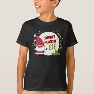 Santa's favourite Elf Tree panel T-Shirt
