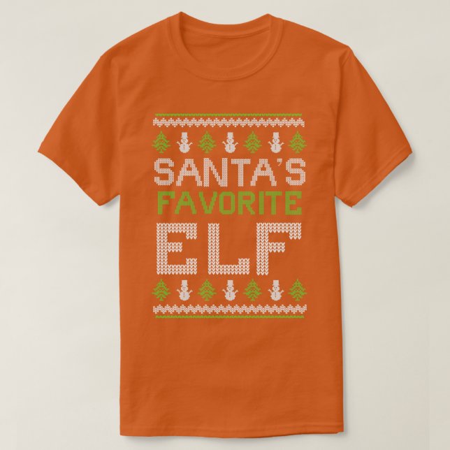 Santas Favourite Elf ugly Christmas sweater (Design Front)