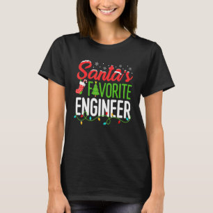 Santa's Favourite Engineer Christmas Engineering Q T-Shirt