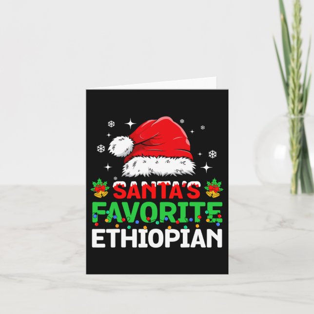 Santa's Favourite Ethiopian Christmas Family Match Card (Front)