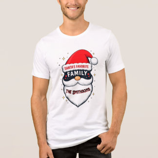 Santa's Favourite Family Christmas T-Shirt Tri-Blend Shirt