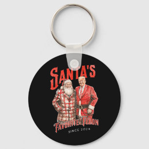 Santas Favourite Felon Since 2024 Christmas Xmas Key Ring