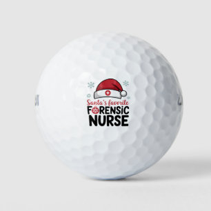 Santas Favourite Forensic Nurse Funny Christmas  Golf Balls