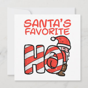 Santas Favourite Funny Naughty Adult Christmas Xma Invitation