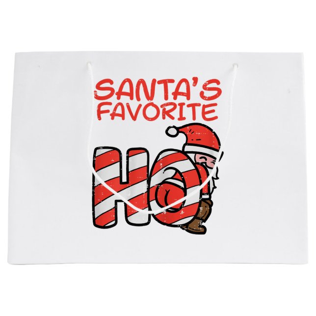 Santas Favourite Funny Naughty Adult Christmas Xma Large Gift Bag (Front)