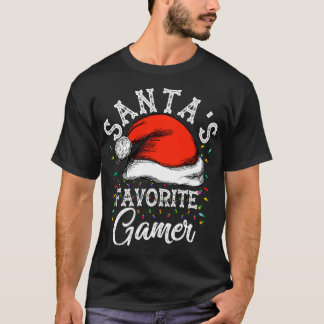 Santa's Favourite Gamer Funny Christmas Gift For G T-Shirt