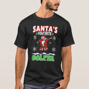 Santa's Favourite Golfer  Dabbing Santa X mas Paja T-Shirt