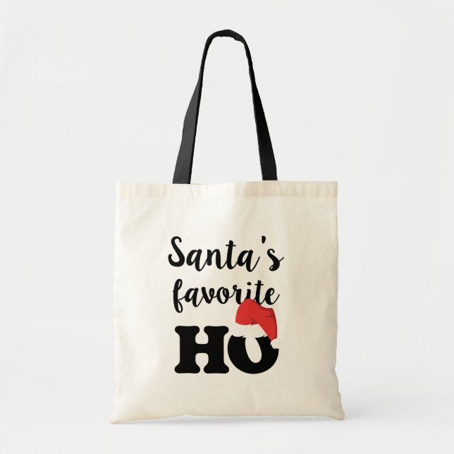 Santa's favourite Ho Christmas Funny Tote Bag (Front)