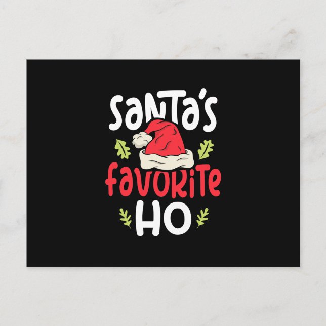 Santa's Favourite Ho Christmas Gift Postcard (Front)