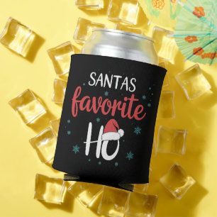 Santa's Favourite Ho Christmas Matching Holiday  Can Cooler