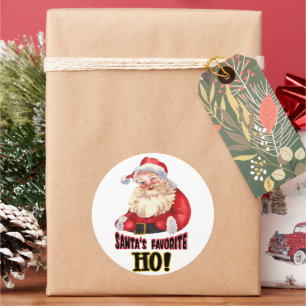 Santa's Favourite Ho Classic Round Sticker