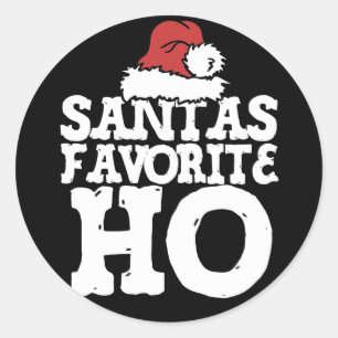 Santas Favourite Ho Classic Round Sticker