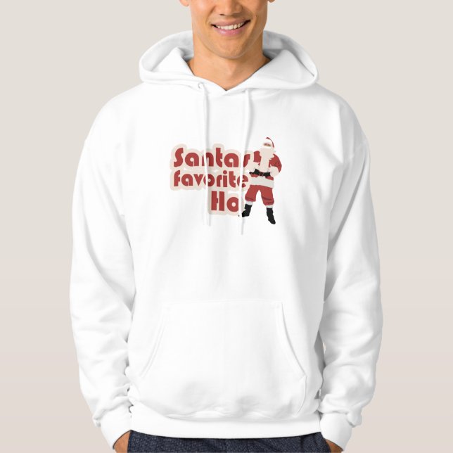 Santas Favourite Ho Funny Christmas Hoodie (Front)