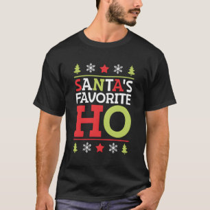 Santa'S Favourite Ho Funny Christmas Women Xmas Sa T-Shirt