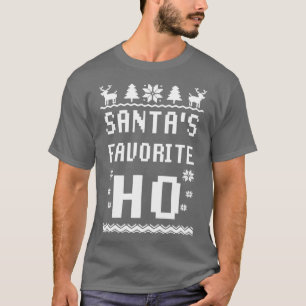 Santas Favourite Ho Funny Christmas Xmas Costume S T-Shirt