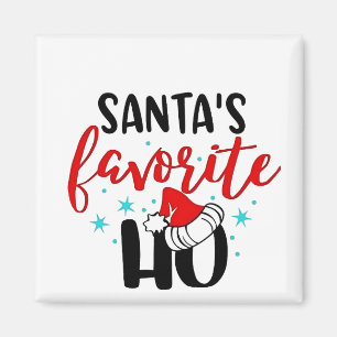 Santa's Favourite Ho Funny Christmas Xmas Magnet
