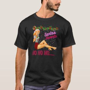 Santa's Favourite Ho Ho Ho Nice Naughty Dirty Joke T-Shirt