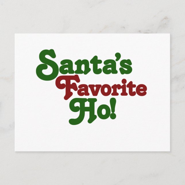 Santas favourite ho holiday postcard (Front)
