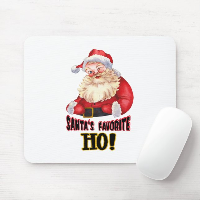 Santa's Favourite Ho Mouse Pad (With Mouse)