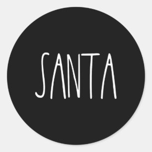 Santas Favourite Ho Santa For Men Couples Christm Classic Round Sticker
