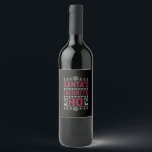 Santa's Favourite Ho Ugly Christmas Sweater Wine Label<br><div class="desc">Santa's Favourite Ho Ugly Christmas Sweater</div>